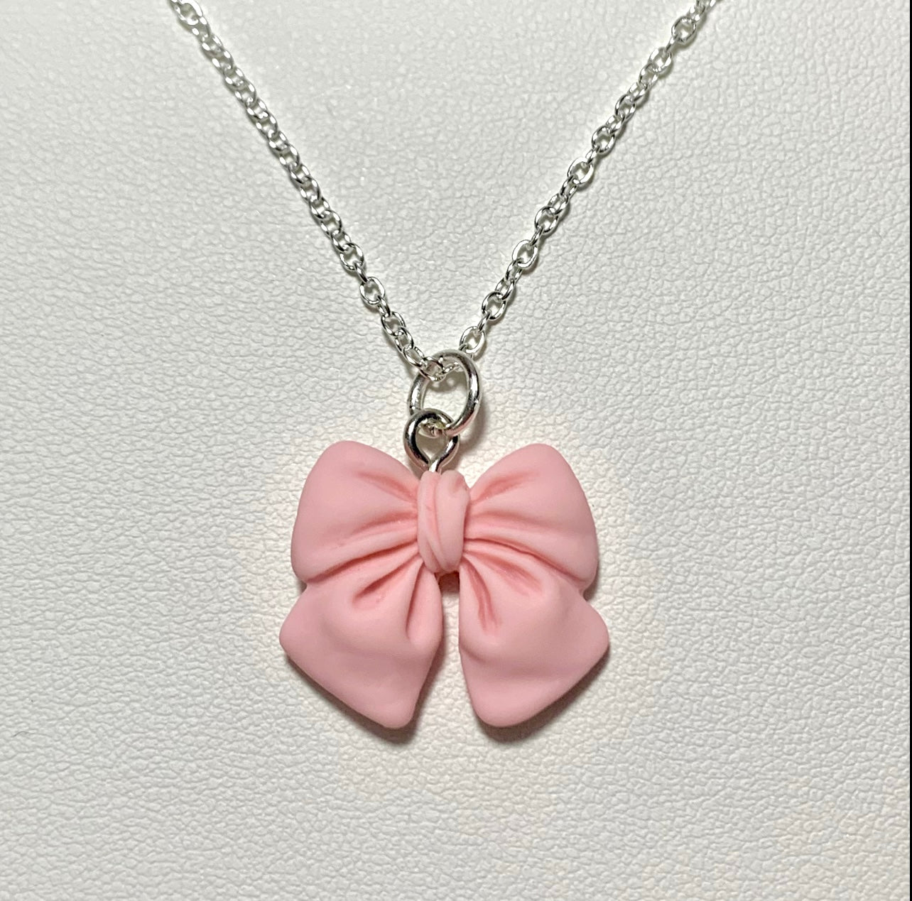Pink Bow Necklace