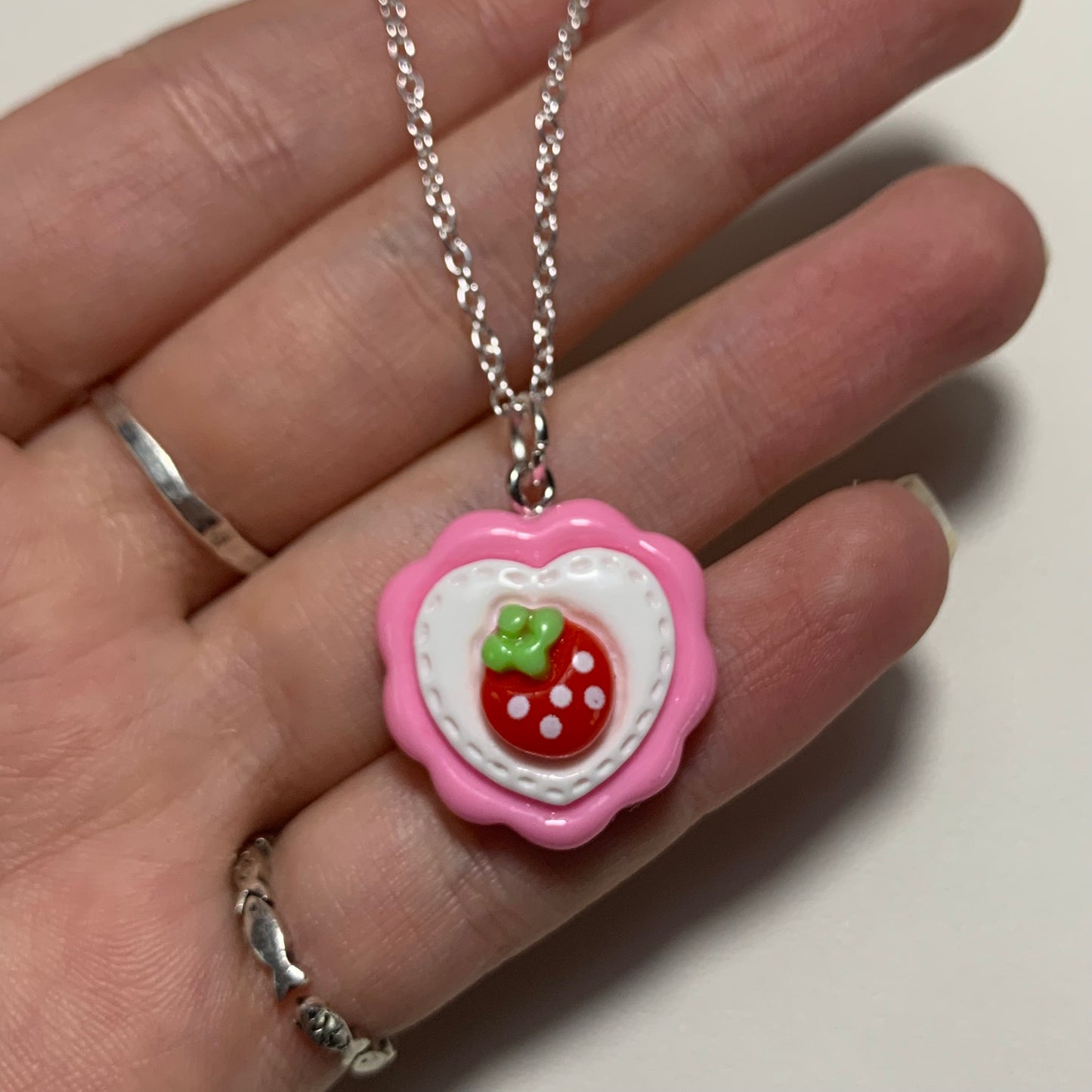 Strawberry Cake Necklace