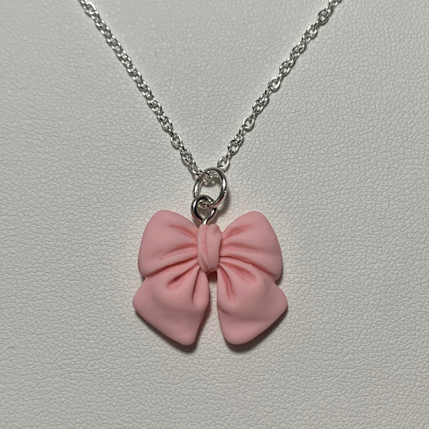 Pink Bow Necklace